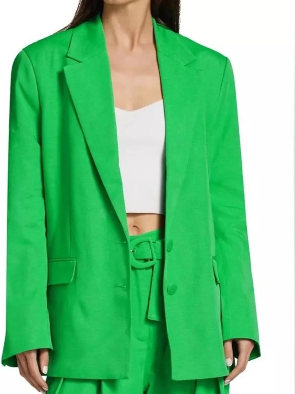 FARM Rio Bright Green Oversized Blazer